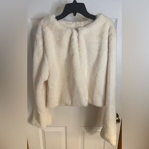 NWT Planet Cream Faux Fur Jacket Size XL
